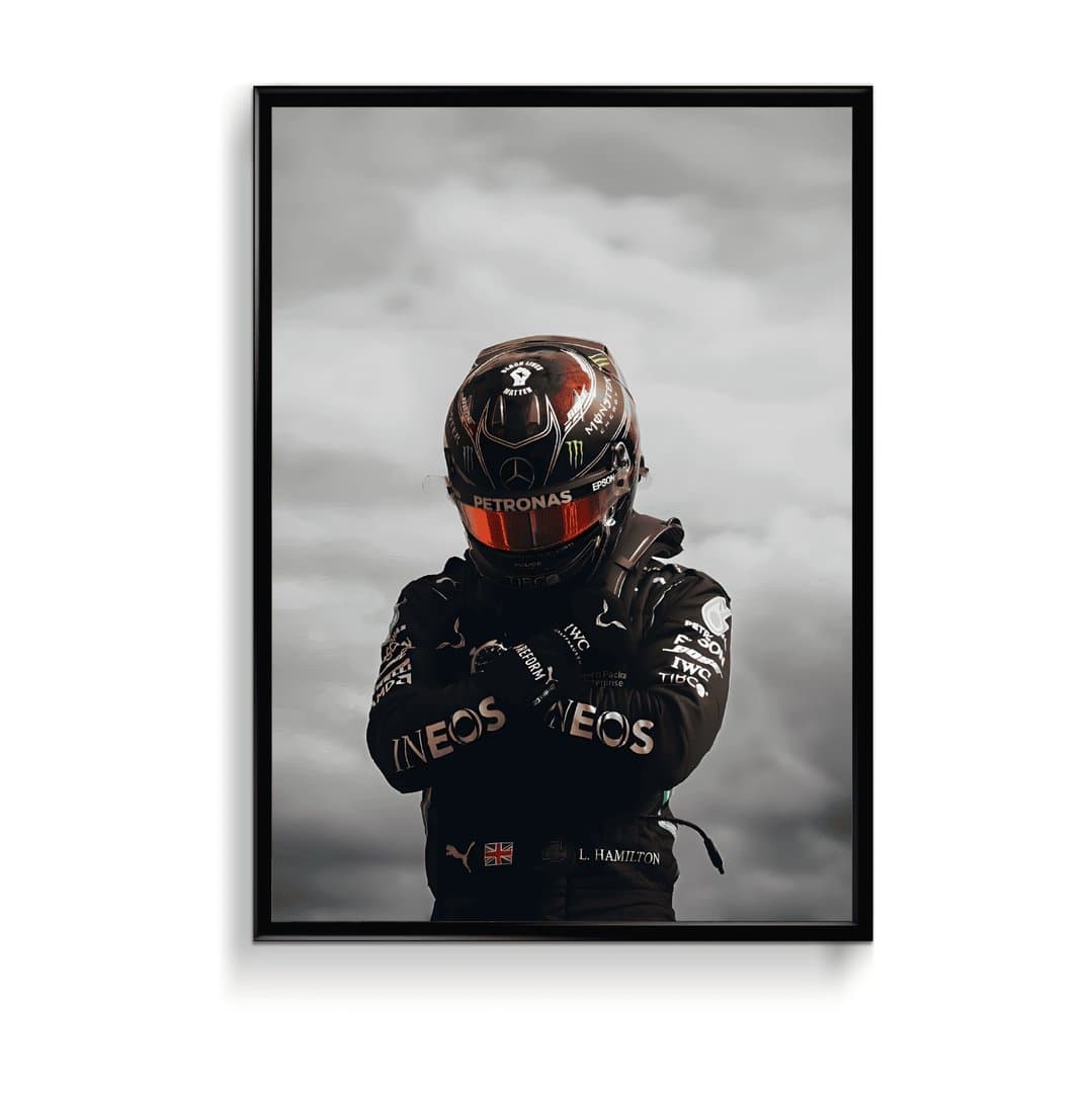Lewis Hamilton (F1 Racing) Frame & Poster | HD Acrylic Sports Wall Decor for Home & Office | Wall Ready Design Frames & Posters